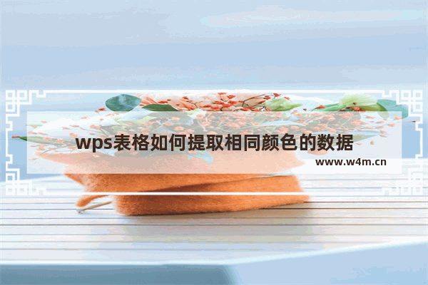 wps表格如何提取相同颜色的数据