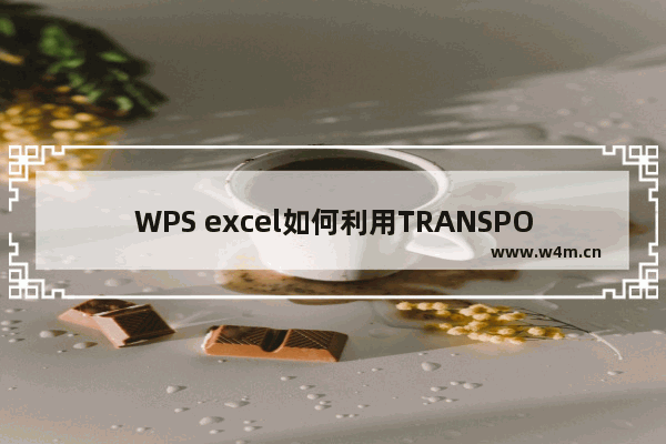 WPS excel如何利用TRANSPOSE函数转置表格