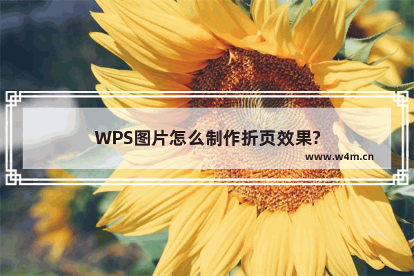 WPS图片怎么制作折页效果?