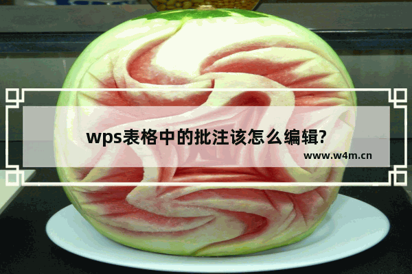 wps表格中的批注该怎么编辑?