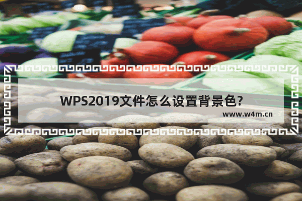 WPS2019文件怎么设置背景色?