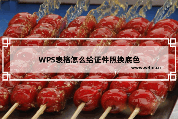 WPS表格怎么给证件照换底色