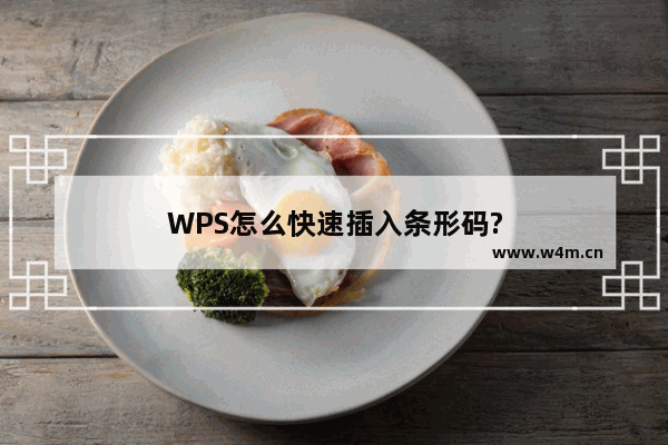 WPS怎么快速插入条形码?