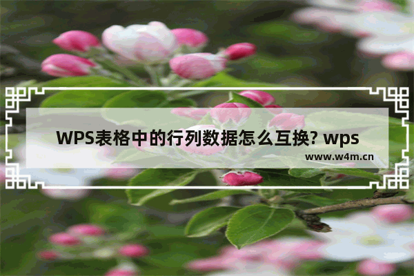 WPS表格中的行列数据怎么互换? wps表格行列互换的教程