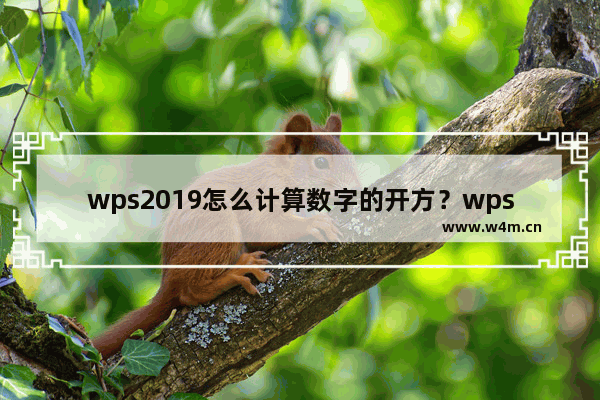 wps2019怎么计算数字的开方？wps2019函数SQRT使用方法