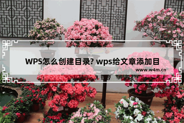 WPS怎么创建目录? wps给文章添加目录的教程