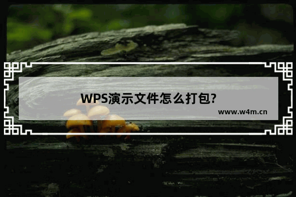 WPS演示文件怎么打包?