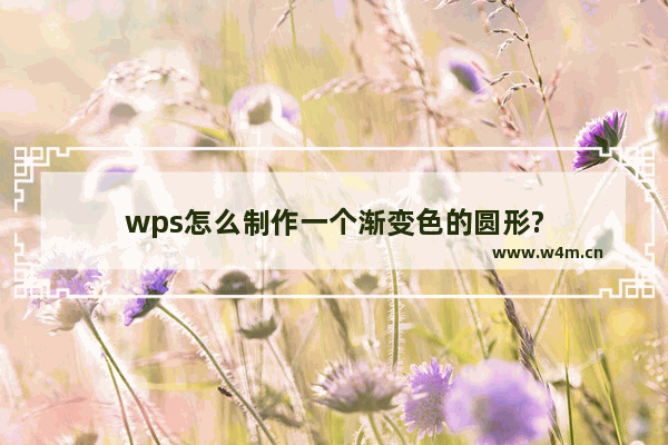 wps怎么制作一个渐变色的圆形?