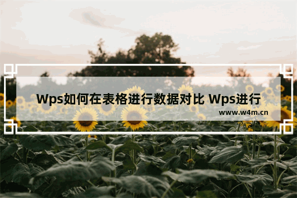 Wps如何在表格进行数据对比 Wps进行表格数据对比的方法