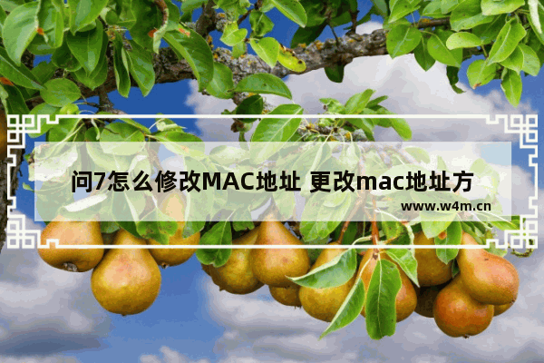 问7怎么修改MAC地址 更改mac地址方法