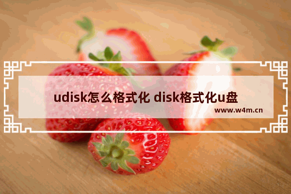 udisk怎么格式化 disk格式化u盘