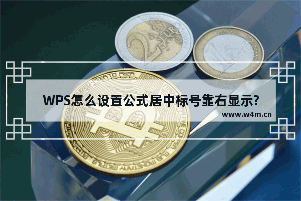 WPS怎么设置公式居中标号靠右显示?