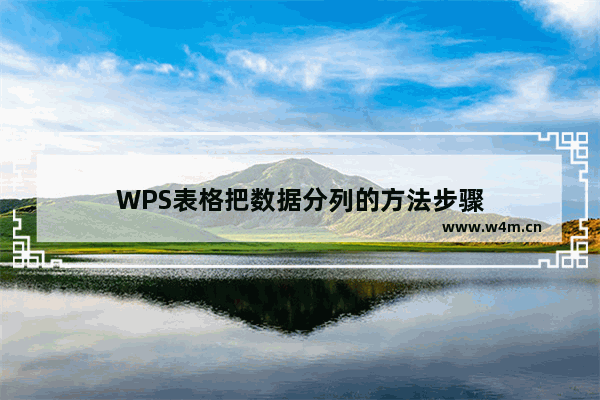 WPS表格把数据分列的方法步骤