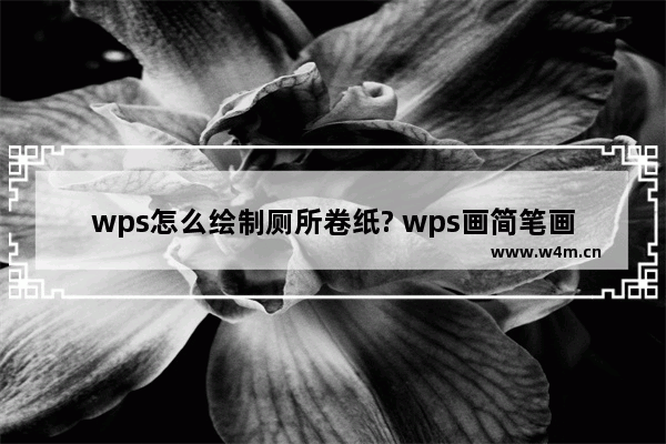 wps怎么绘制厕所卷纸? wps画简笔画效果厕纸的教程