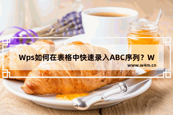 Wps如何在表格中快速录入ABC序列？Wps在表格中快速录入ABC序列方法