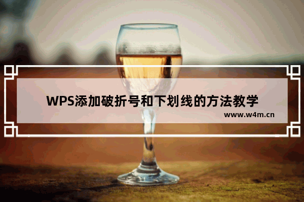 WPS添加破折号和下划线的方法教学