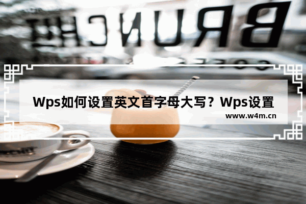 Wps如何设置英文首字母大写？Wps设置英文首字母大写的方法