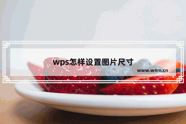 wps怎样设置图片尺寸