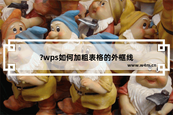 ?wps如何加粗表格的外框线