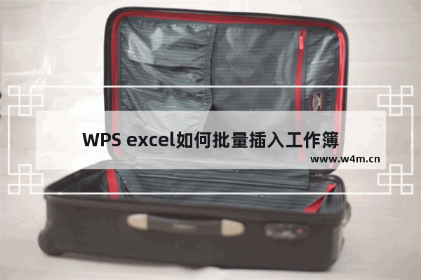 WPS excel如何批量插入工作簿