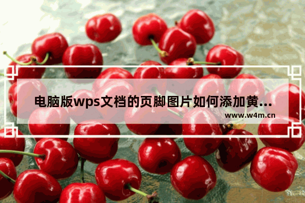 电脑版wps文档的页脚图片如何添加黄色边框