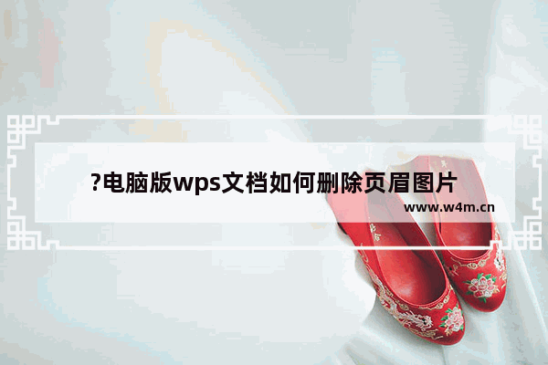 ?电脑版wps文档如何删除页眉图片