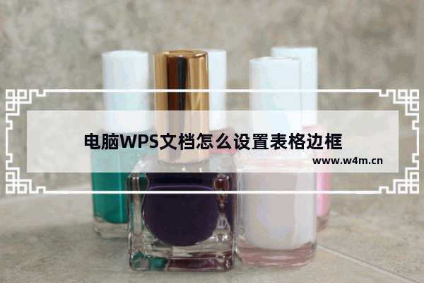 电脑WPS文档怎么设置表格边框