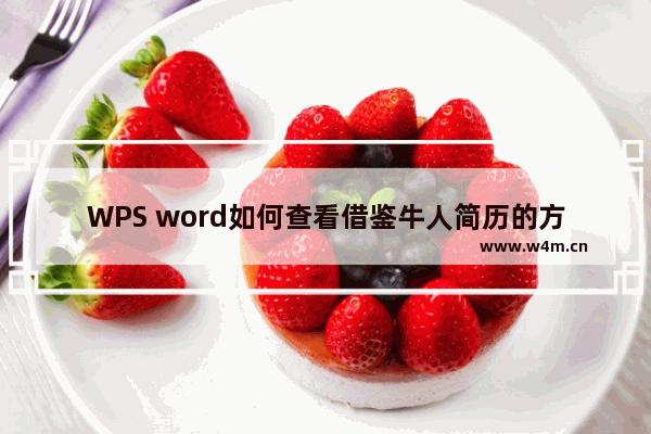 WPS word如何查看借鉴牛人简历的方法