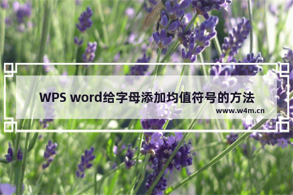 WPS word给字母添加均值符号的方法