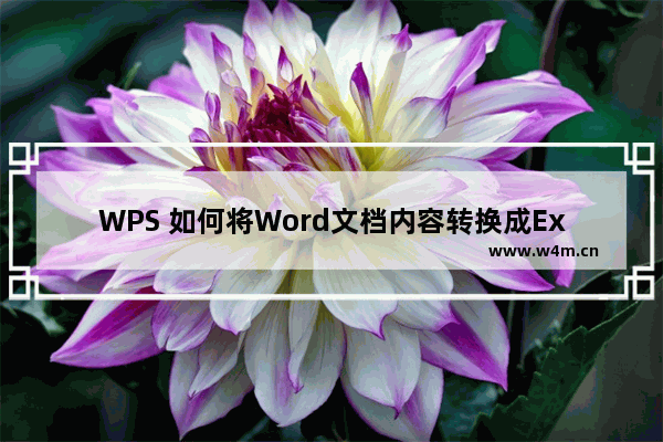 WPS 如何将Word文档内容转换成Excel表格