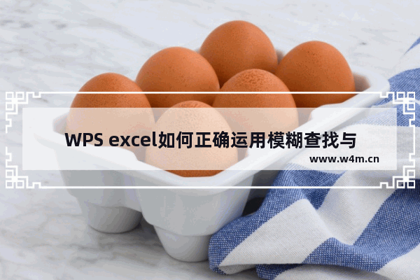 WPS excel如何正确运用模糊查找与精确查找