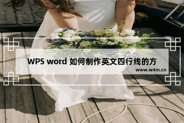 WPS word 如何制作英文四行线的方法