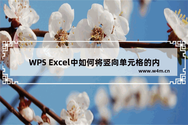 WPS Excel中如何将竖向单元格的内容合并