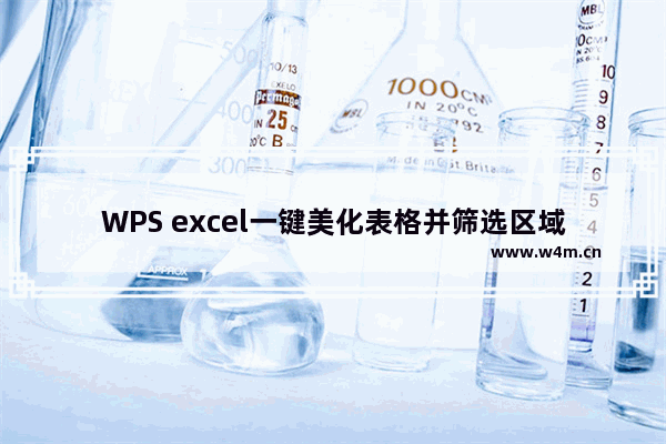 WPS excel一键美化表格并筛选区域的方法