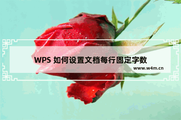 WPS 如何设置文档每行固定字数