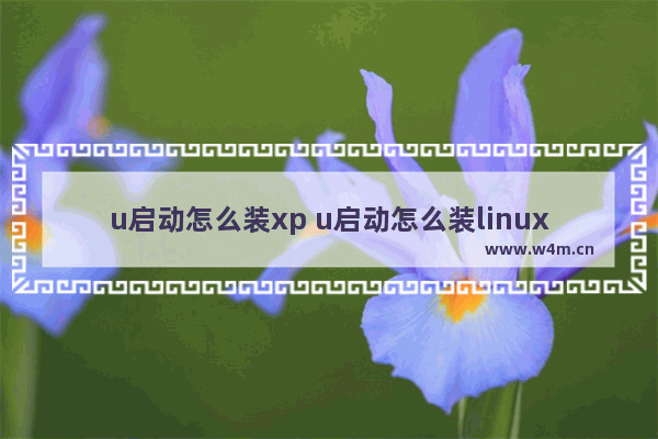 u启动怎么装xp u启动怎么装linux