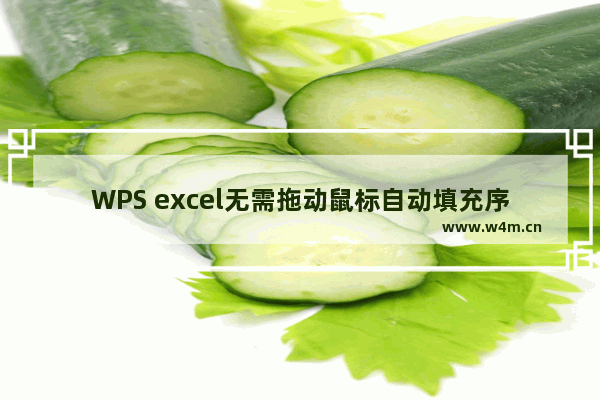 WPS excel无需拖动鼠标自动填充序列