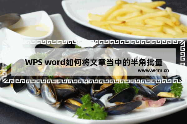 WPS word如何将文章当中的半角批量转换成全角