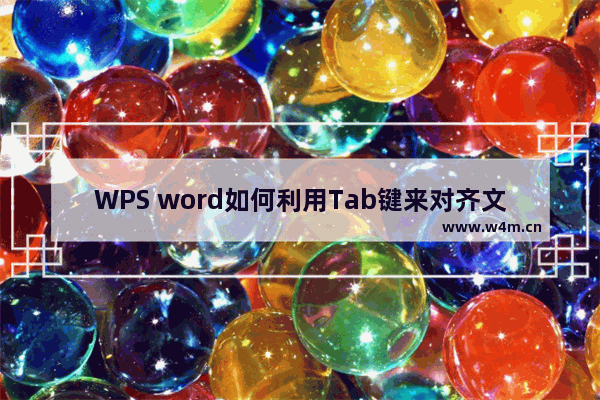 WPS word如何利用Tab键来对齐文本