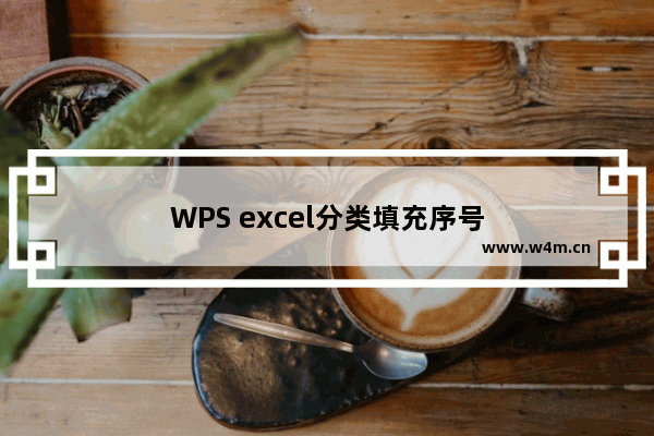 WPS excel分类填充序号