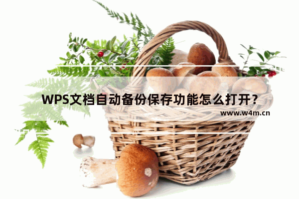 WPS文档自动备份保存功能怎么打开？