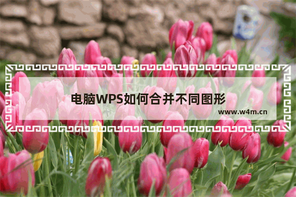 电脑WPS如何合并不同图形