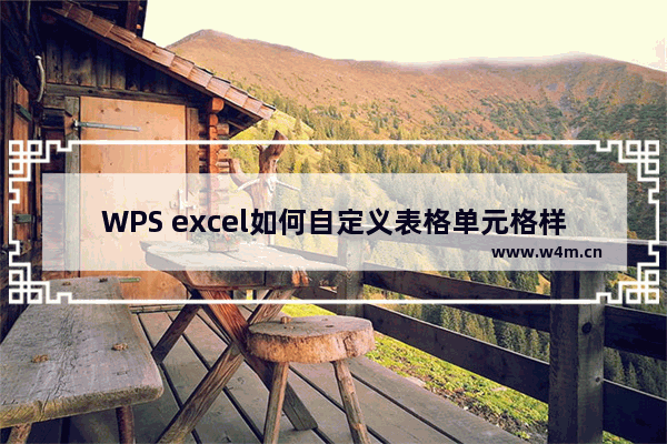 WPS excel如何自定义表格单元格样式