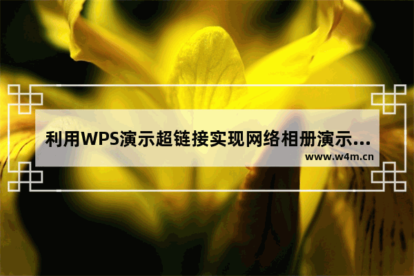 利用WPS演示超链接实现网络相册演示效果