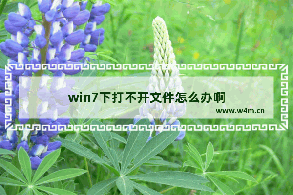 win7下打不开文件怎么办啊