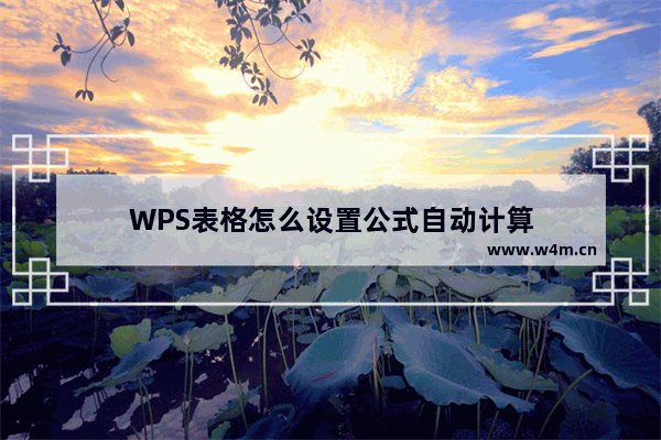 WPS表格怎么设置公式自动计算