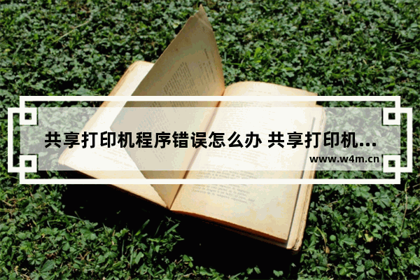 共享打印机程序错误怎么办 共享打印机遇到错误是怎么回事