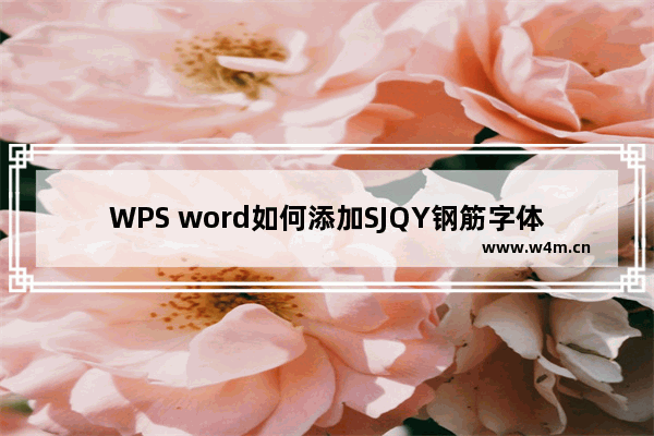 WPS word如何添加SJQY钢筋字体符号