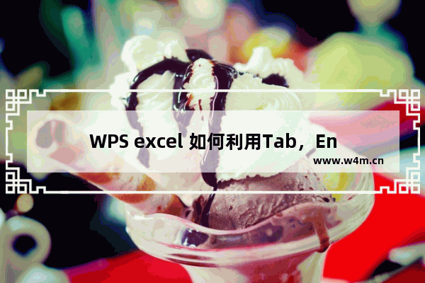 WPS excel 如何利用Tab，Enter移动单元格的方法