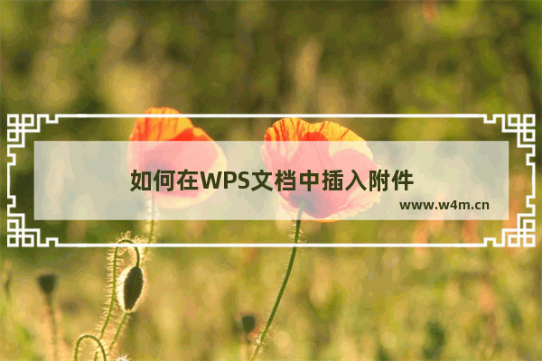 如何在WPS文档中插入附件